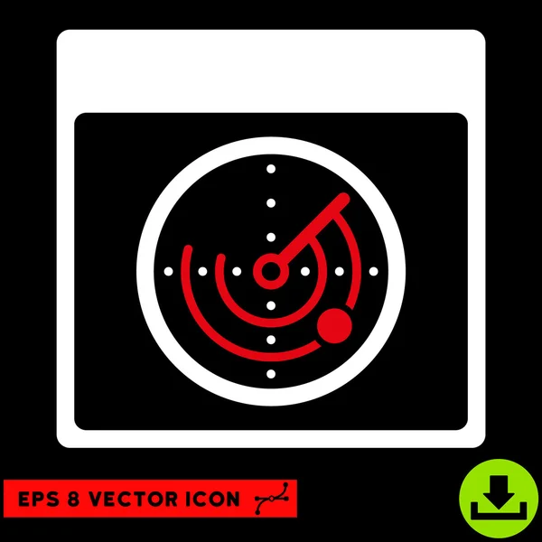 Radar Calendar Page Vector Eps Icon — Stock Vector