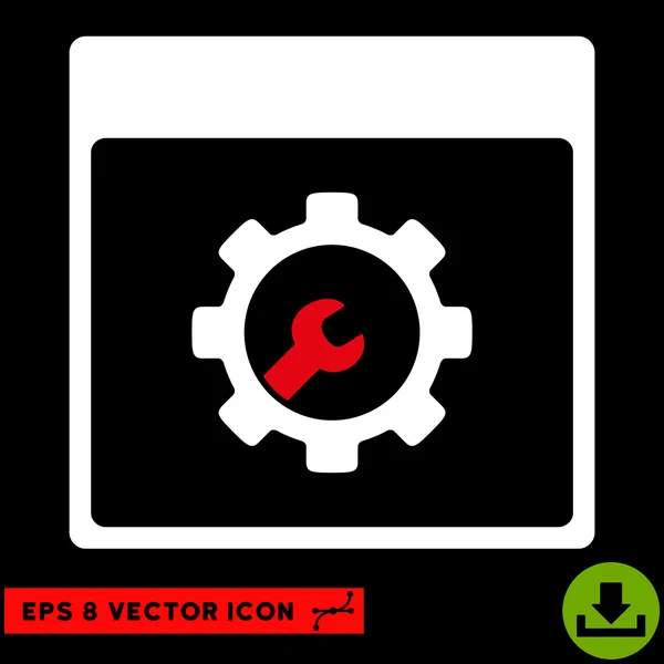 Ferramentas de Configuração Página de Calendário Vector Eps Icon — Vetor de Stock