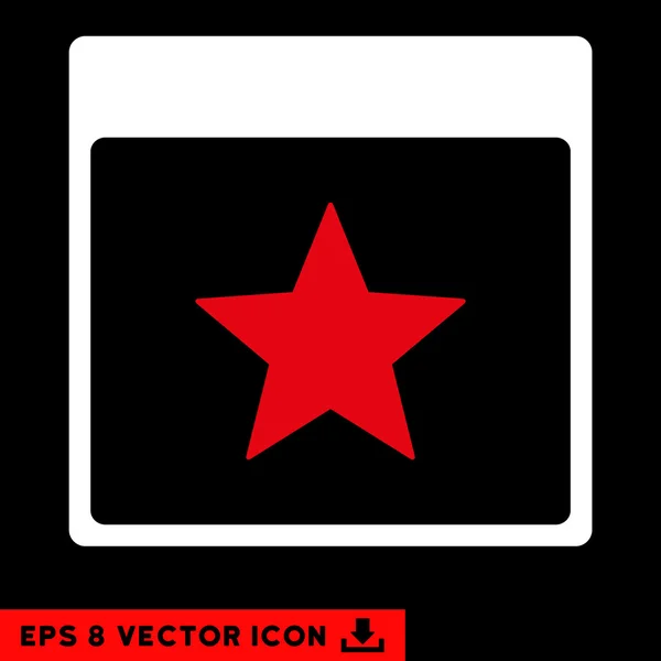 Star Calendar Page Vector Eps Icon — Stock Vector