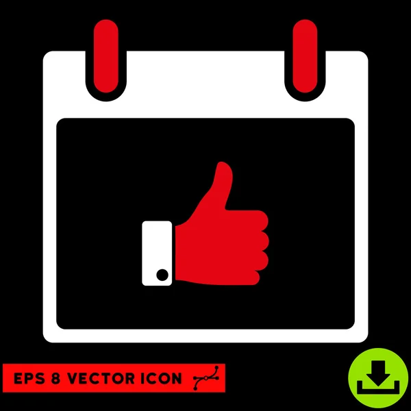Thumb Up Hand Calendar Day Vector Eps Icon — Stock Vector