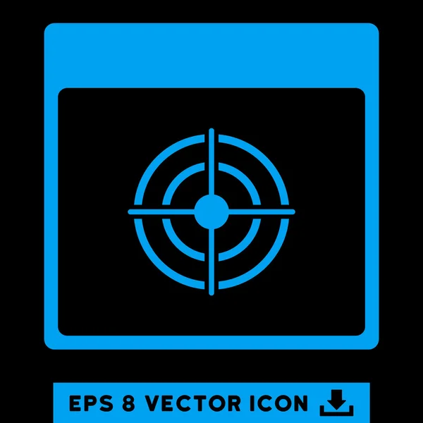 Bullseye Calendar Page Vector Eps Icon — Stock Vector