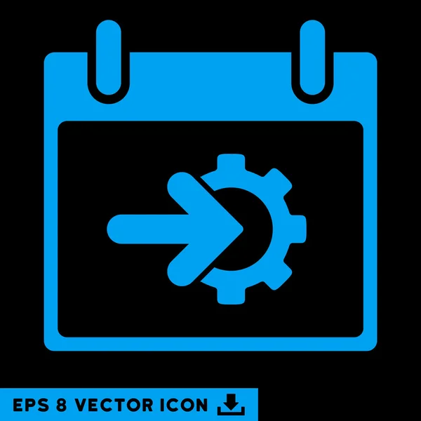 Cog Integración Calendario Día Vector Eps Icono — Archivo Imágenes Vectoriales