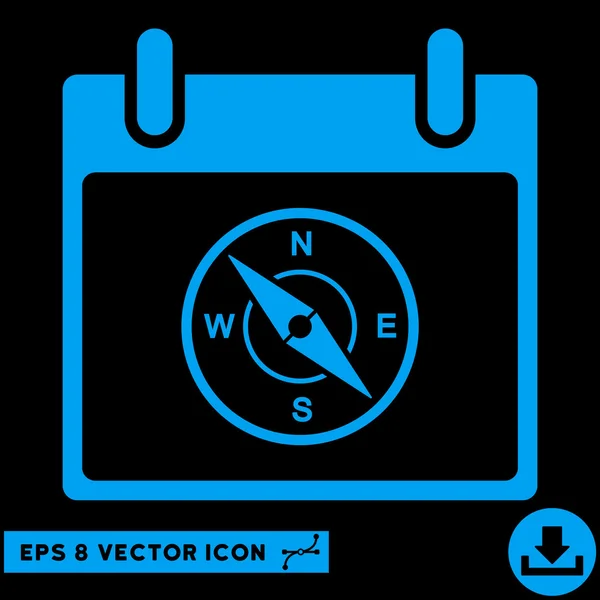 Kompass Kalender Tag Vektor eps Symbol — Stockvektor