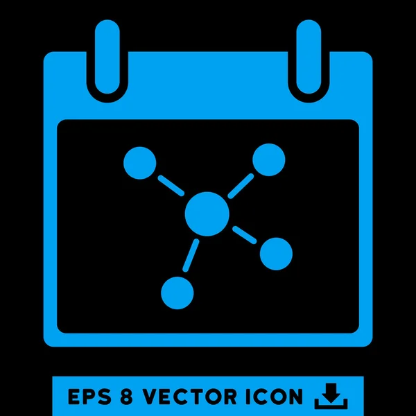 Conexões Calendário Dia Vector Eps Ícone — Vetor de Stock