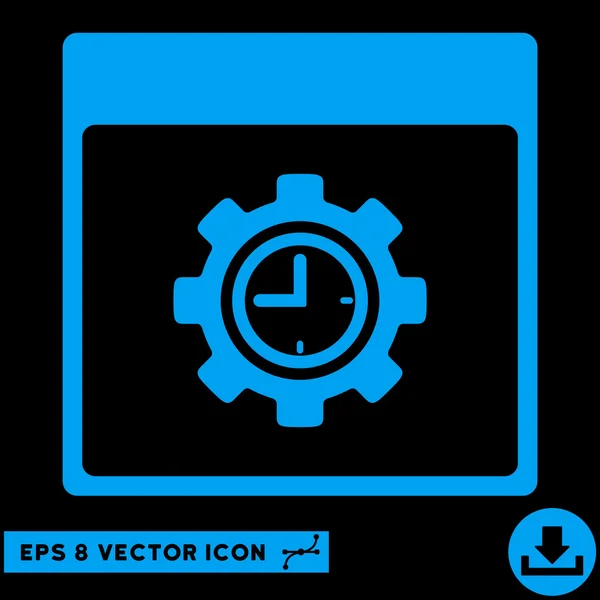 Clock Configuration Gear Calendar Page Vector Eps Icon — Stock Vector