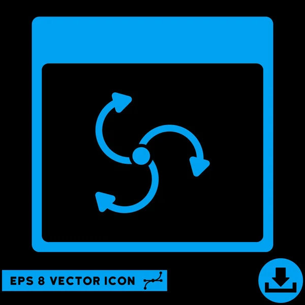 Ciclone Calendário Página Vector Eps Icon — Vetor de Stock