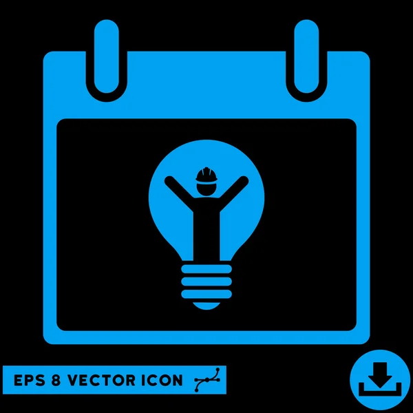 Elektricien kalenderpictogram dag Vector Eps — Stockvector