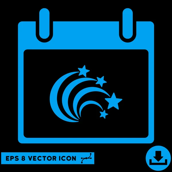 Fogos de artifício festivos Calendário Dia Vector Eps Icon — Vetor de Stock