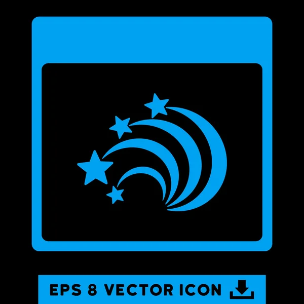 Fogos de artifício festivos Calendário Página Vector Eps Icon — Vetor de Stock