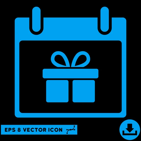 Gift Box Calendar Day Vector Eps Icon — Stock Vector