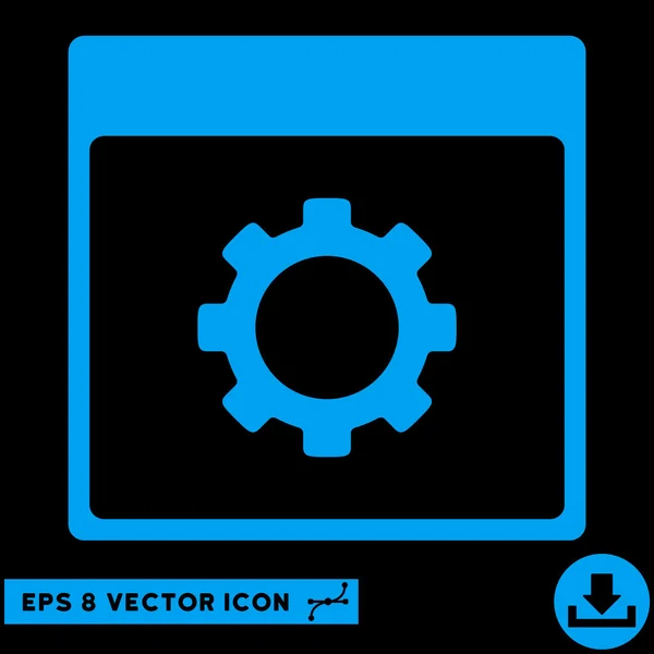 Versnelling opties kalender paginapictogram Vector Eps — Stockvector