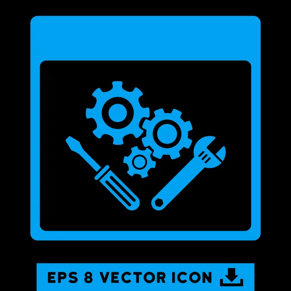 Gear Tools Calendar Page Vector Eps Icon — Stock Vector