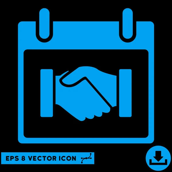 Handshake Calendario Día Vector Eps icono — Vector de stock