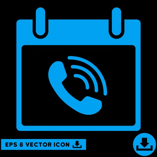 Teléfono de llamada Calendario Día Vector Eps icono — Vector de stock