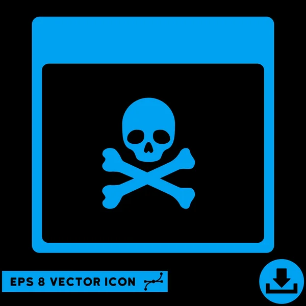 Poison Skull Calendrier Page vectorielle Eps Icône — Image vectorielle