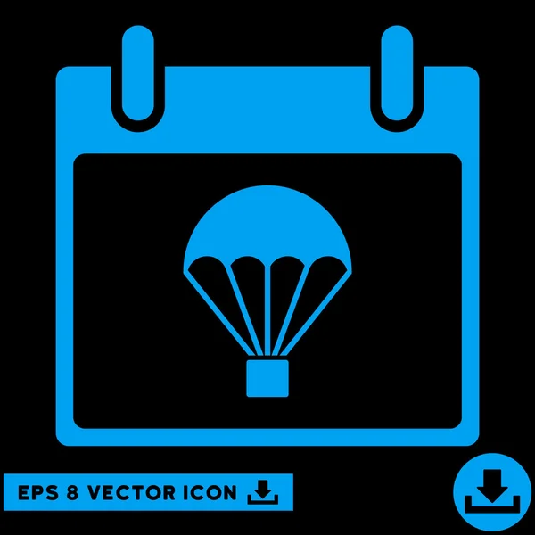Icona Eps vettoriale del giorno del calendario del paracadute — Vettoriale Stock