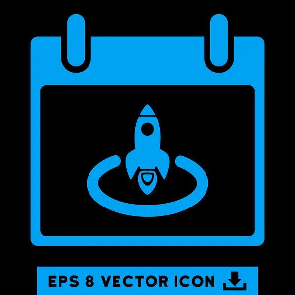 Raketenstart Kalendertag Vektor eps Symbol — Stockvektor