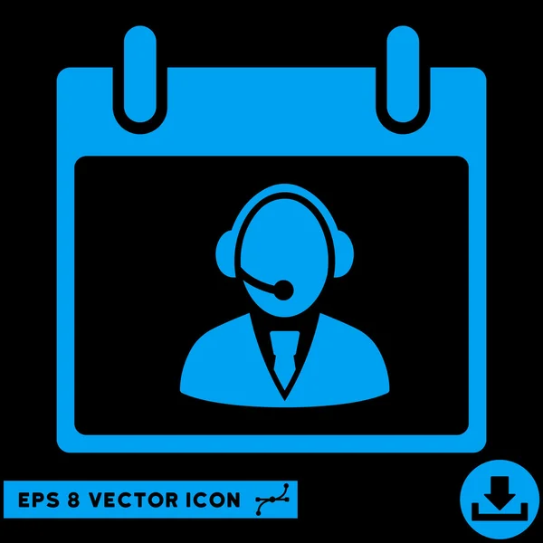 Reception Operator Calendar Day Vector Eps Icon — Stock Vector