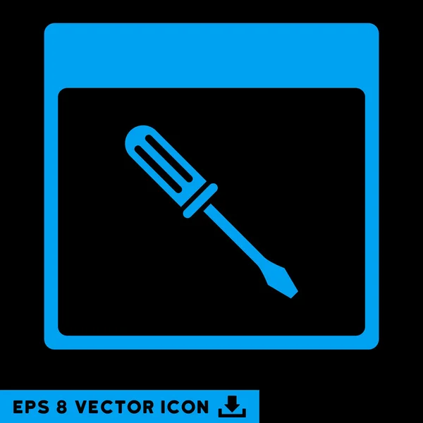 Schroevendraaier kalenderpictogram pagina Vector Eps — Stockvector