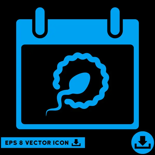 Sperm Calendário de Inseminação Dia Vector Eps Icon — Vetor de Stock