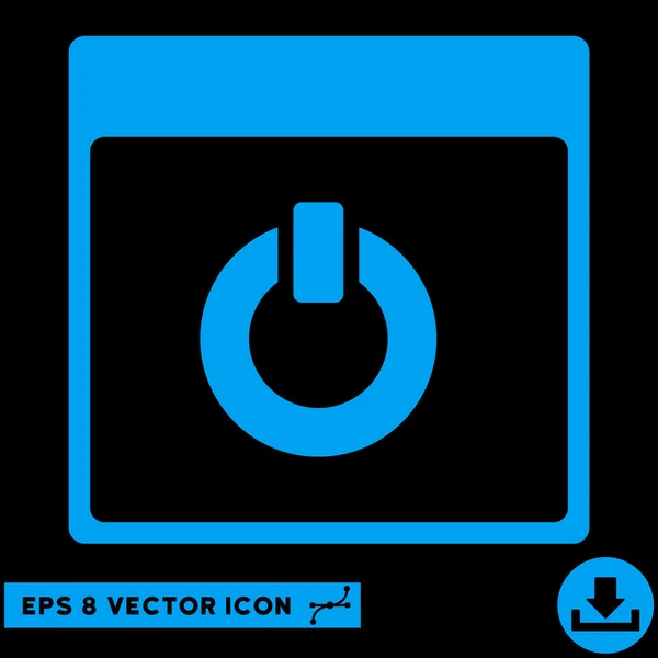 Switch On Calendar Page Vector Eps Icon — Stock Vector