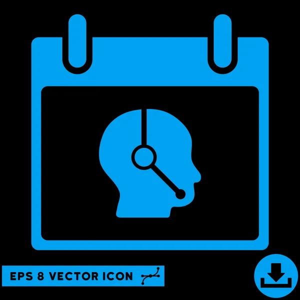 Opérateur de télémarketing Jour calendrier Vecteur Eps Icône — Image vectorielle