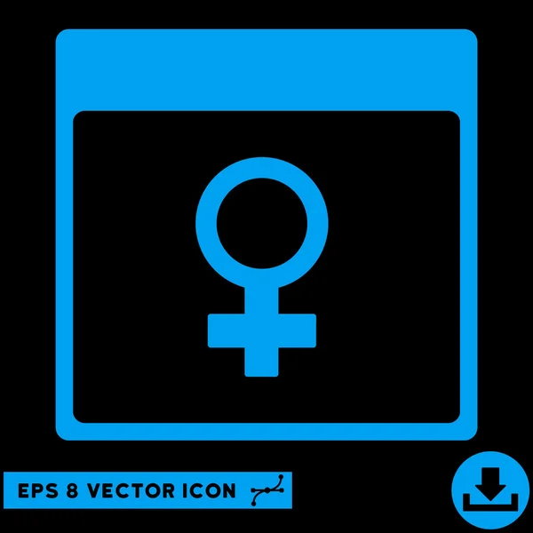 Venus weibliches Symbol Kalender Seite Vektor eps Symbol — Stockvektor