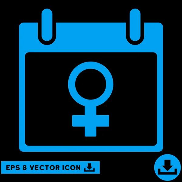 Venus Female Symbol Calendar Day Vector Eps Icon — Stock Vector