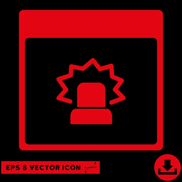 Página de Calendário de Alerta Vector Eps Icon — Vetor de Stock
