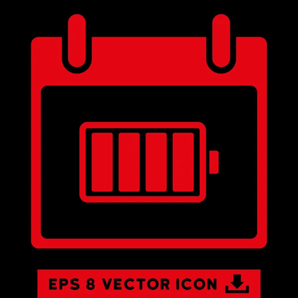 Battery Calendar Day Vector Eps Icon — Stock Vector