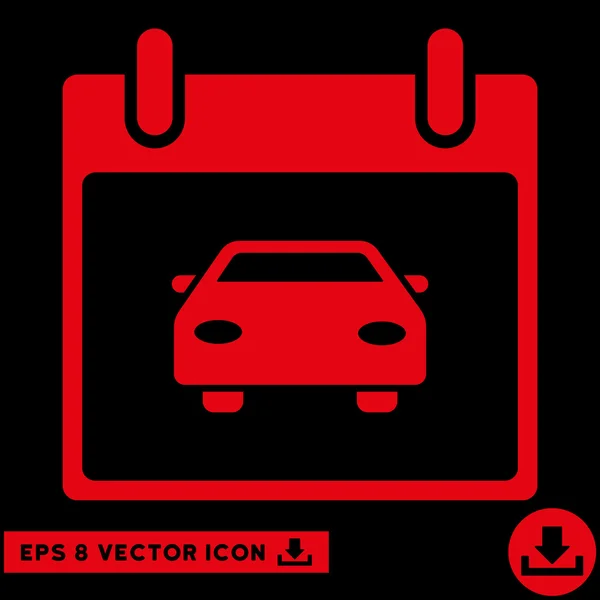 Car Calendar Day Vector Eps Icon — Stock Vector