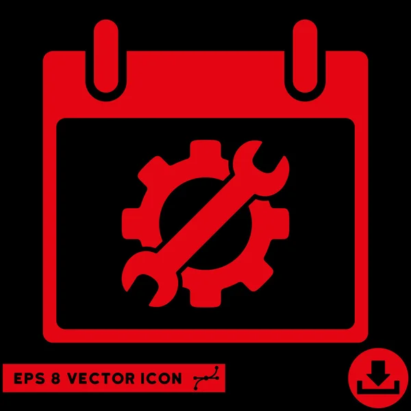 Herramientas de configuración Calendario Día Vector Eps Icono — Archivo Imágenes Vectoriales