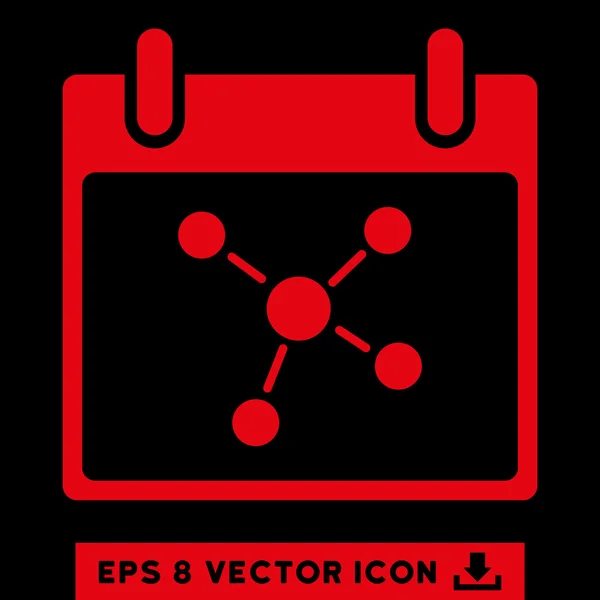 Connections Calendar Day Vector Eps Icon — Stock Vector
