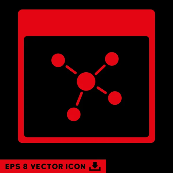 Connections Calendar Page Vector Eps Icon — Stock Vector