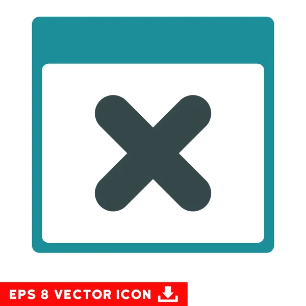 Cancelar Página de Calendário Vector Eps Icon —  Vetores de Stock