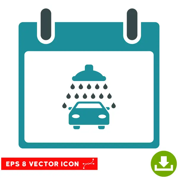 Carro chuveiro calendário dia vetor Eps ícone — Vetor de Stock