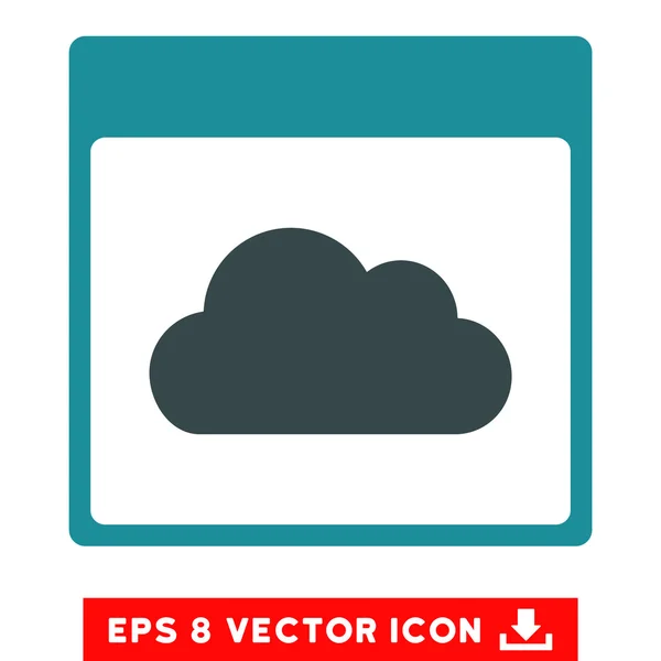 Wolke Kalender Seite Vektor eps Symbol — Stockvektor