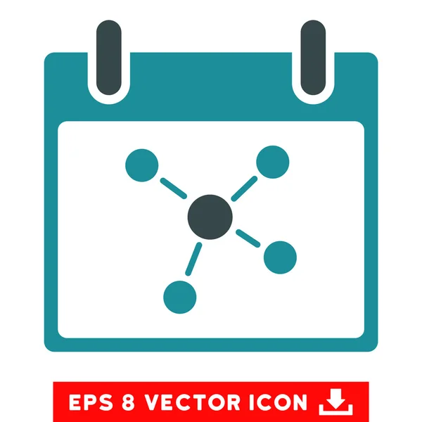 Connexions Calendrier Jour Vecteur Eps Icône — Image vectorielle