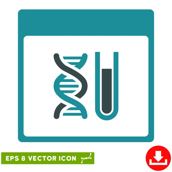 Calendario de análisis de ADN Página Vector Eps Icon — Vector de stock