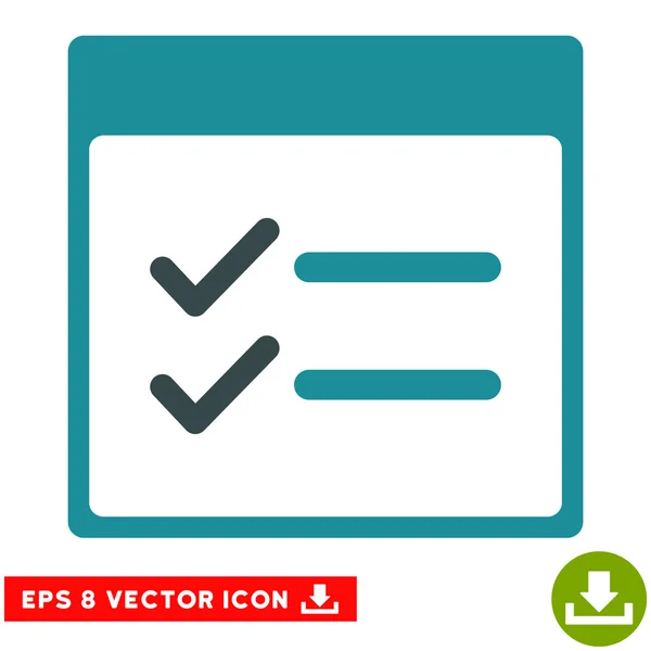 Done Items Calendar Page Vector Eps Icon — Stock Vector