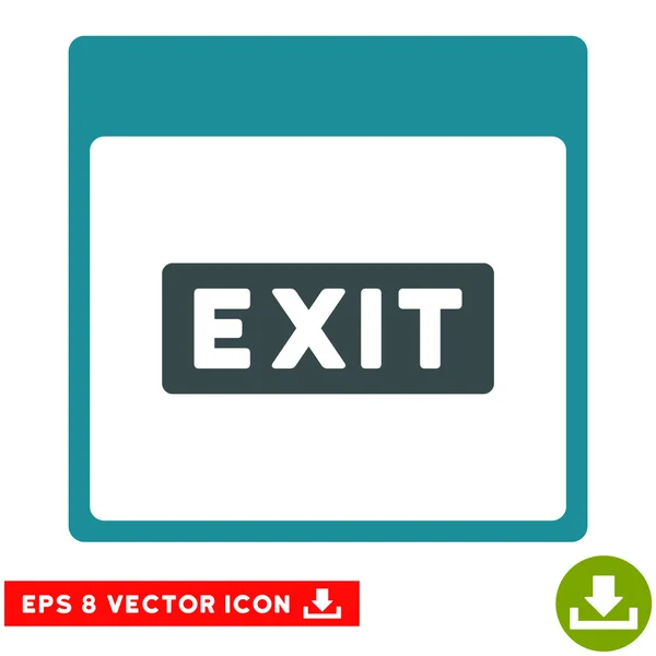 Sair Legenda Calendário Página Vector Eps Icon —  Vetores de Stock