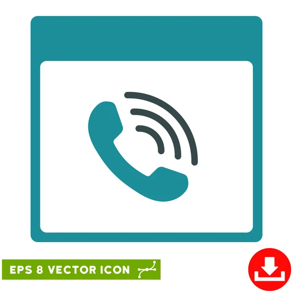 Phone Call Calendar Page Vector Eps Icon — Stock Vector