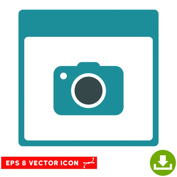 Foto cámara Calendario Página Vector Eps icono — Vector de stock