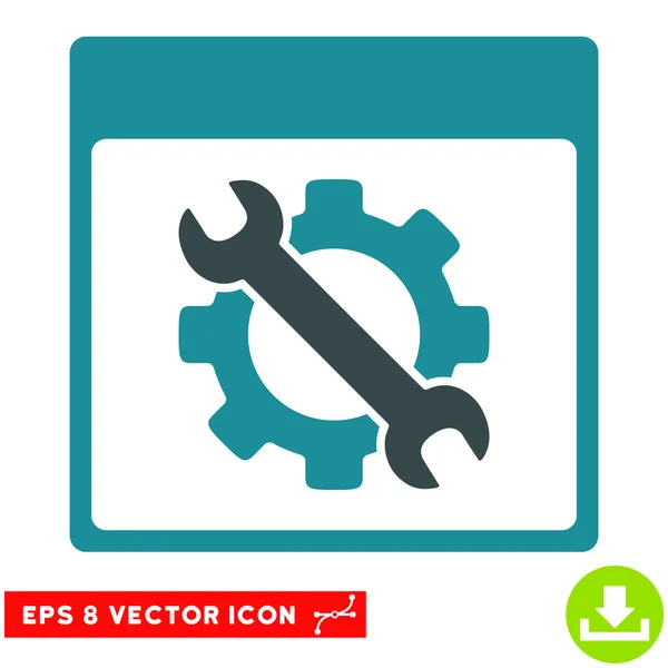 Paramètres Outils Calendrier Page Vector Eps Icon — Image vectorielle