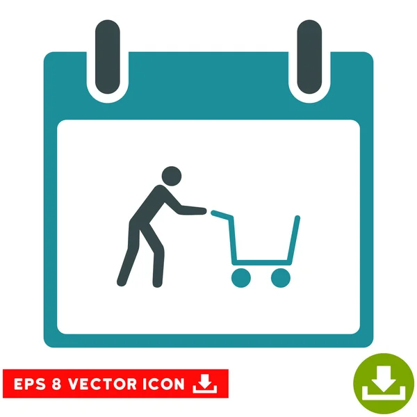 Carro de la compra Calendario Día Vector Eps Icono — Vector de stock
