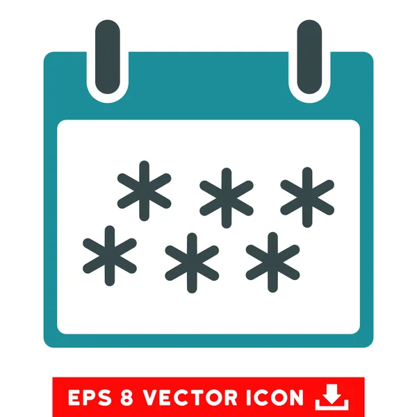 Día del calendario de nieve Vector Eps icono — Vector de stock