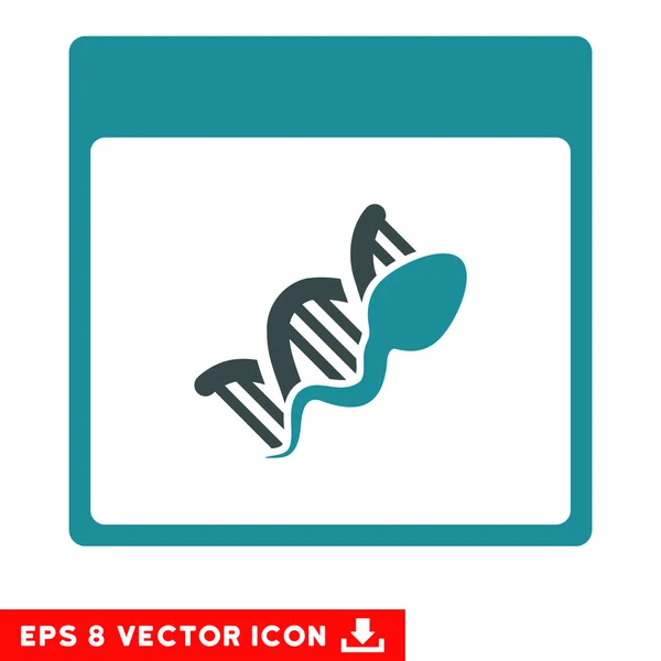 Sperme ADN Réplication Calendrier Page vectorielle Eps Icône — Image vectorielle