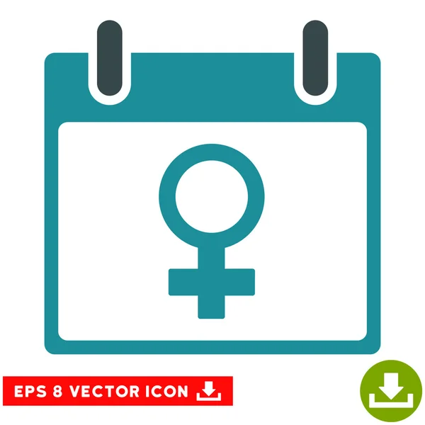 Venus Female Symbol Calendar Day Vector Eps Icon — Stock Vector