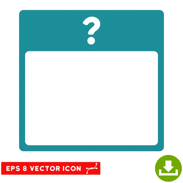 Desconhecido Dia Calendário Página Vector Eps Icon — Vetor de Stock