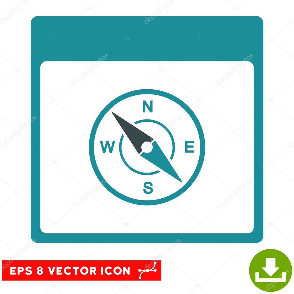 Compass Calendar Page Vector Eps Icon — Stock Vector © ahasoft 126964296